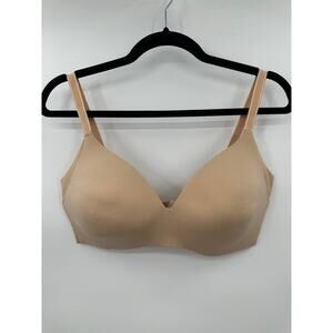 Knix Contour Wireless Bra Beige Nude Size 7 Adjustable Strap Seamless Back